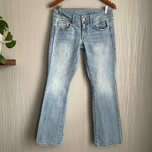 American Eagle Kick Boot Stretch Denim Jeans Women size 6 Short